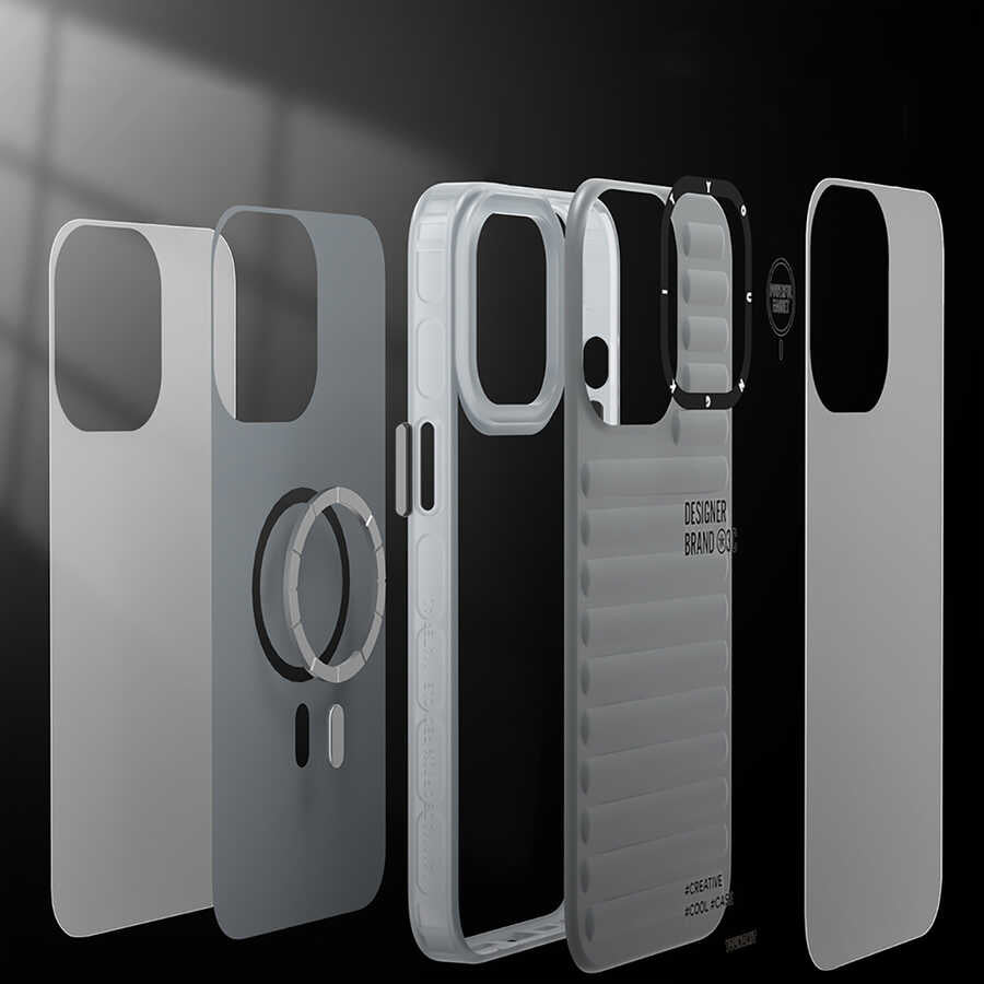 Apple iPhone 13 Pro Kılıf YoungKit Plain Coloured Serisi Kapak Gümüş