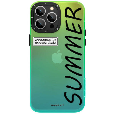 Apple iPhone 13 Pro Kılıf YoungKit Summer Serisi Kapak Turuncu