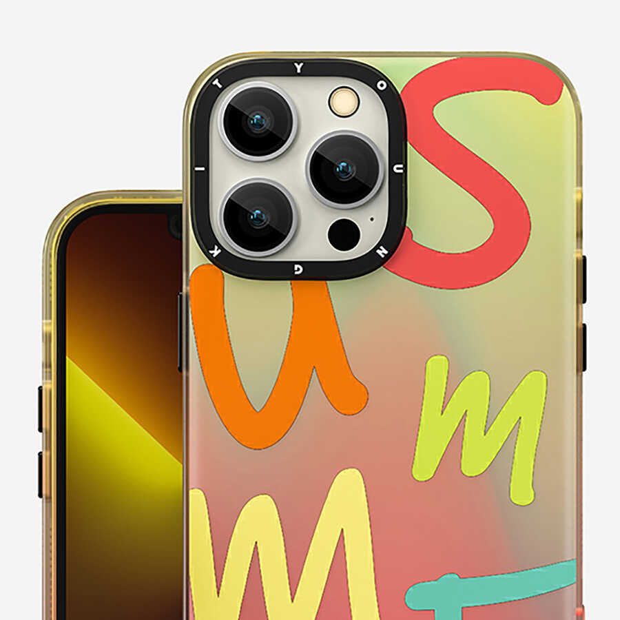Apple iPhone 13 Pro Kılıf YoungKit Summer Serisi Kapak Turuncu