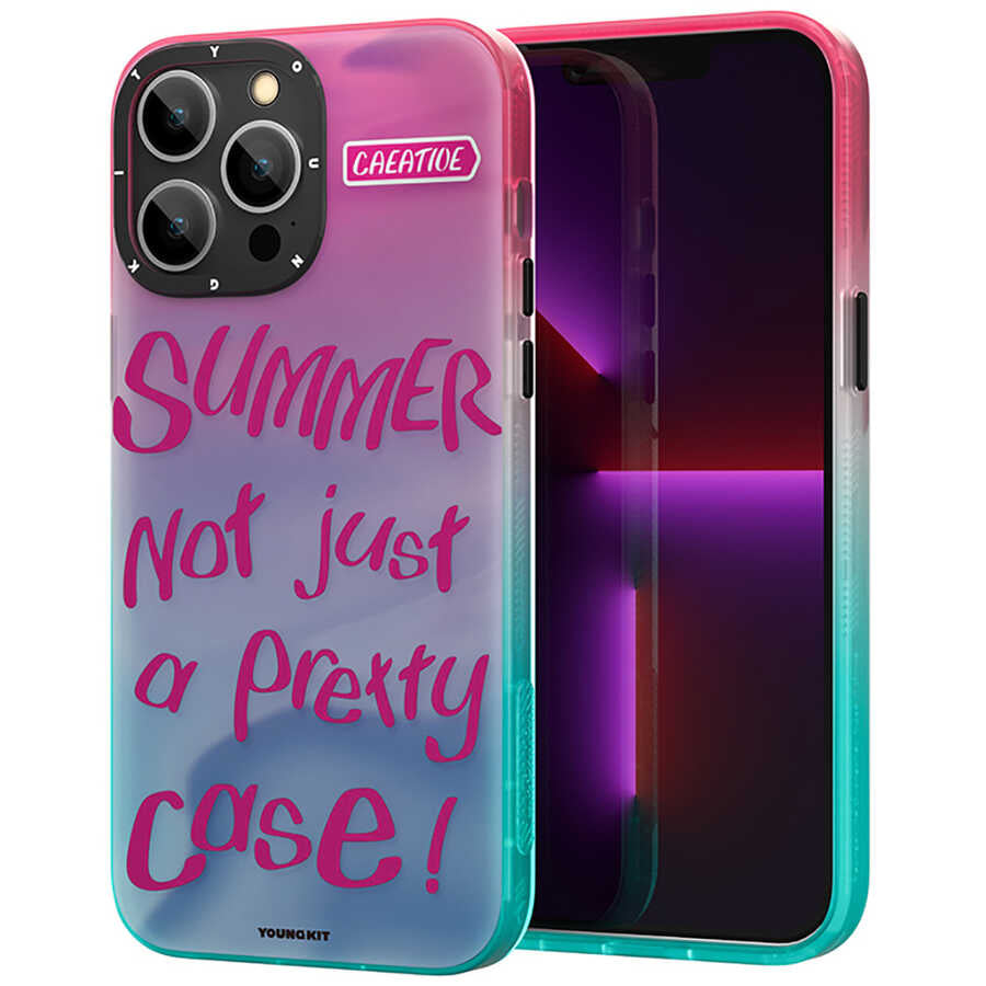 Apple iPhone 13 Pro Kılıf YoungKit Summer Serisi Kapak Mor