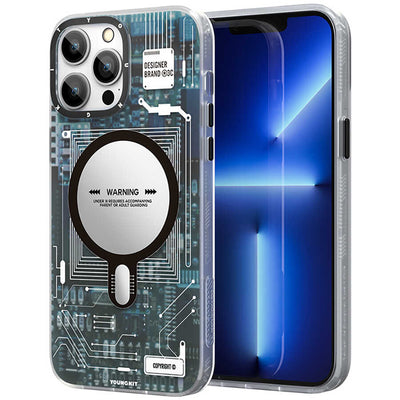 Apple iPhone 13 Pro Kılıf YoungKit Technology Serisi Kapak Siyah