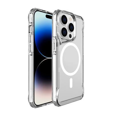 Apple iPhone 13 Pro Kılıf Zore M-safe Şarj Özellikli T-Max M-safe Kapak Renksiz