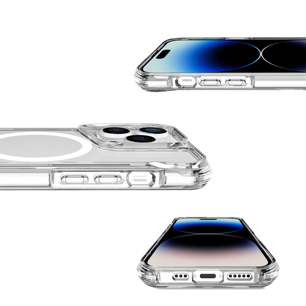 Apple iPhone 13 Pro Kılıf Zore M-safe Şarj Özellikli T-Max M-safe Kapak Renksiz