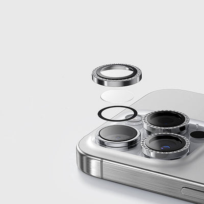 Apple iPhone 13 Pro Max Casebang Gem Kamera Lens Koruyucu Gümüş
