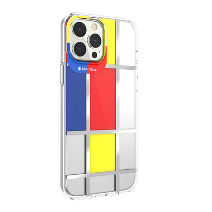 iPhone 13 Pro Max Kılıf Çift IMD Baskılı Lisanslı Switcheasy Artist Mondrian Kılıf