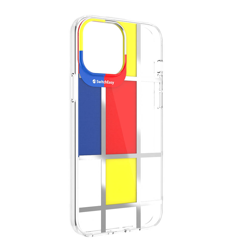 iPhone 13 Pro Max Kılıf Çift IMD Baskılı Lisanslı Switcheasy Artist Mondrian Kılıf