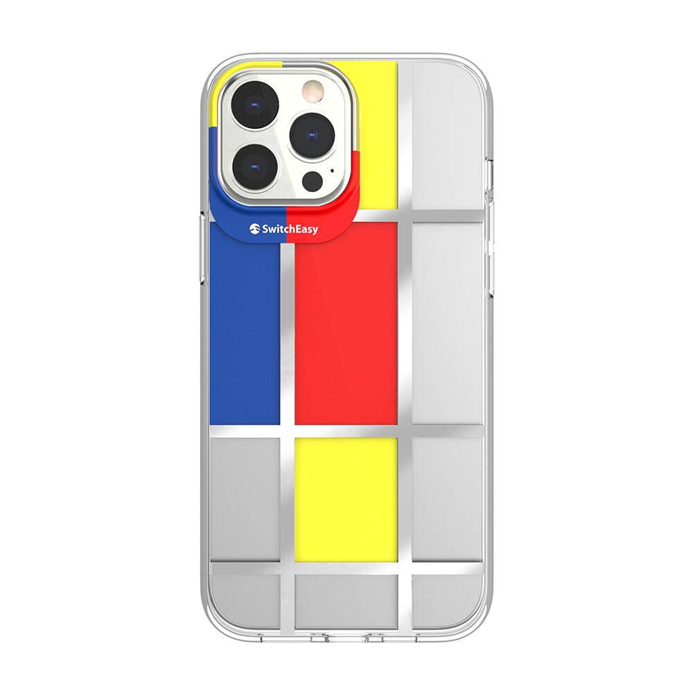 iPhone 13 Pro Max Kılıf Çift IMD Baskılı Lisanslı Switcheasy Artist Mondrian Kılıf