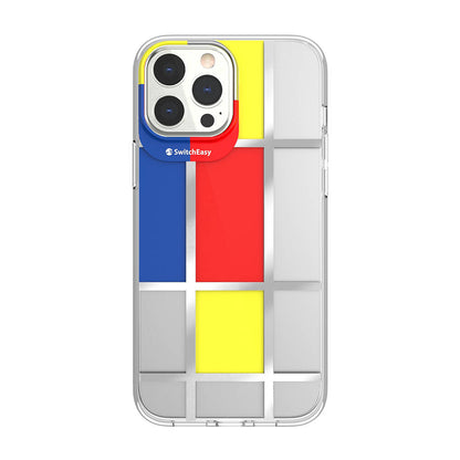 iPhone 13 Pro Max Kılıf Çift IMD Baskılı Lisanslı Switcheasy Artist Mondrian Kılıf