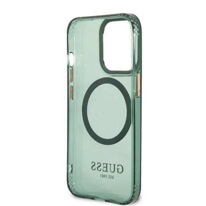 iPhone 13 Pro Max Kılıf GUESS M-safe Şarj Özellikli Airbagli Dizayn Kılıf