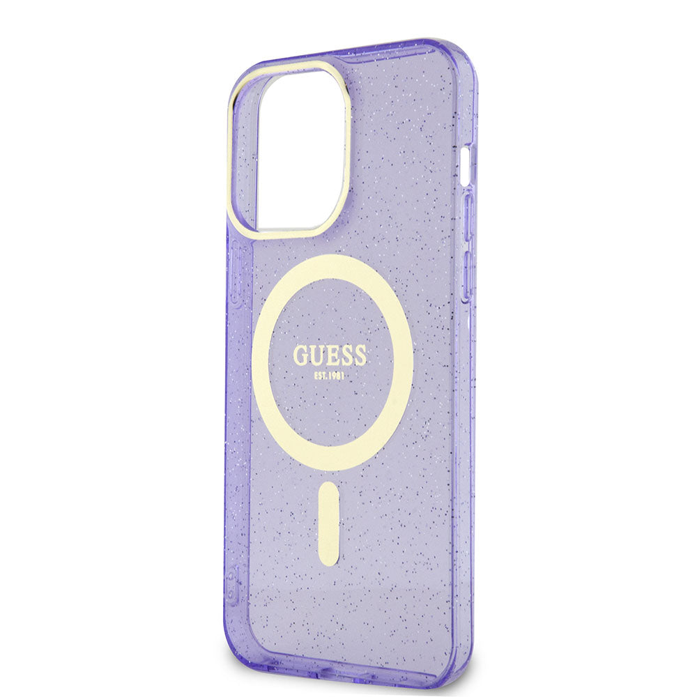 iPhone 13 Pro Max Kılıf GUESS M-safe Şarj Özellikli Glitter Kılıf