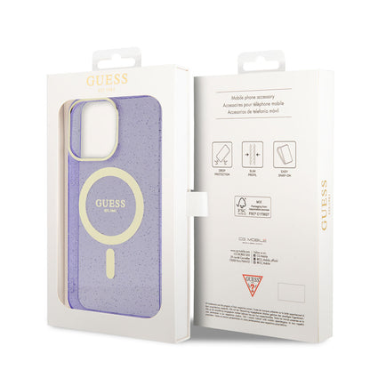 iPhone 13 Pro Max Kılıf GUESS M-safe Şarj Özellikli Glitter Kılıf