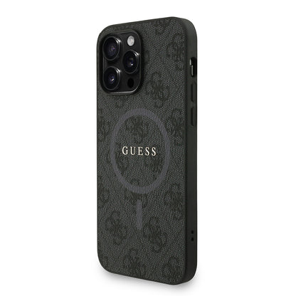 iPhone 13 Pro Max Kılıf Guess Orjinal Lisanslı M-safe Şarj Özellikli PU Deri Bilek Askı İpli Yazı Logolu Kılıf