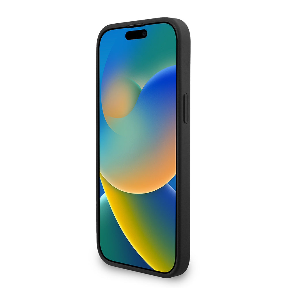 iPhone 13 Pro Max Kılıf Guess Orjinal Lisanslı M-safe Şarj Özellikli PU Deri Bilek Askı İpli Yazı Logolu Kılıf
