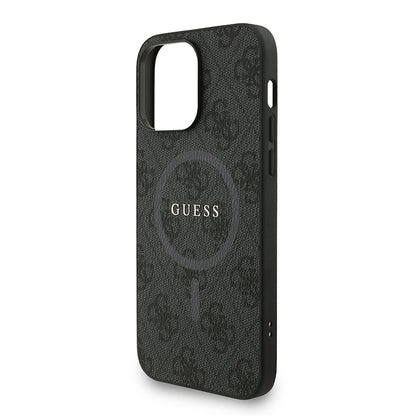 iPhone 13 Pro Max Kılıf Guess Orjinal Lisanslı M-safe Şarj Özellikli PU Deri Bilek Askı İpli Yazı Logolu Kılıf