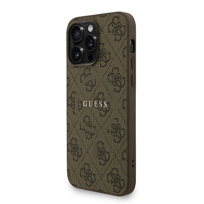 iPhone 13 Pro Max Kılıf Guess Orjinal Lisanslı M-safe Şarj Özellikli PU Deri Bilek Askı İpli Yazı Logolu Kılıf