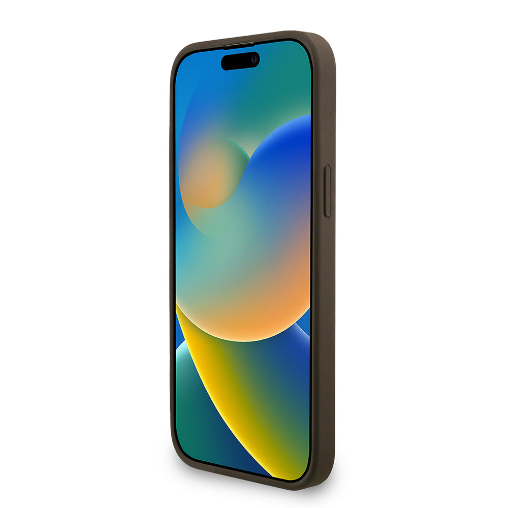 iPhone 13 Pro Max Kılıf Guess Orjinal Lisanslı M-safe Şarj Özellikli PU Deri Bilek Askı İpli Yazı Logolu Kılıf