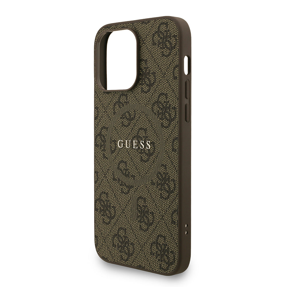 iPhone 13 Pro Max Kılıf Guess Orjinal Lisanslı M-safe Şarj Özellikli PU Deri Bilek Askı İpli Yazı Logolu Kılıf