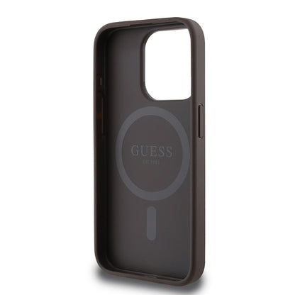 iPhone 13 Pro Max Kılıf Guess Orjinal Lisanslı M-safe Şarj Özellikli Small 4G Classic Kılıf
