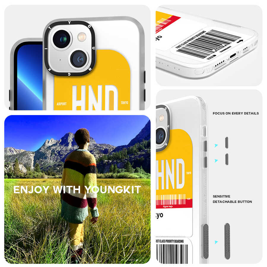 Apple iPhone 13 Kılıf YoungKit Any Time Trip Serisi Kapak CL027 Paris
