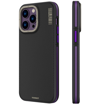 iPhone 13 Pro Max Kılıf M-safe Şarj Özellikli YoungKit 600D Kevlar Kılıf