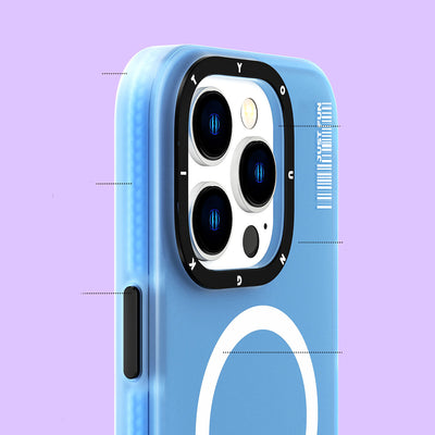 Apple iPhone 13 Pro Max Kılıf Magsafe Şarj Özellikli Youngkit Colored Sand Serisi Kapak Derin Mor