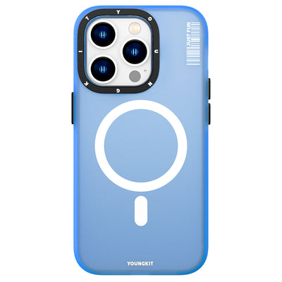Apple iPhone 13 Pro Max Kılıf Magsafe Şarj Özellikli Youngkit Colored Sand Serisi Kapak Pembe