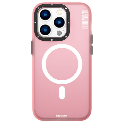 Apple iPhone 13 Pro Max Kılıf Magsafe Şarj Özellikli Youngkit Colored Sand Serisi Kapak Siyah