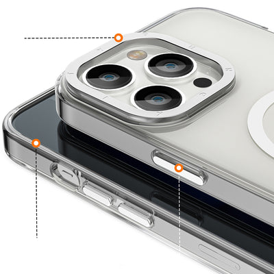 Apple iPhone 13 Pro Max Kılıf Magsafe Şarj Özellikli Youngkit Coloured Glaze Serisi Kapak Mavi