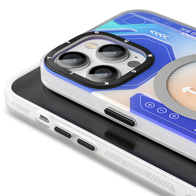 Apple iPhone 13 Pro Max Kılıf Magsafe Şarj Özellikli YoungKit Metaverse Serisi Kapak Beyaz