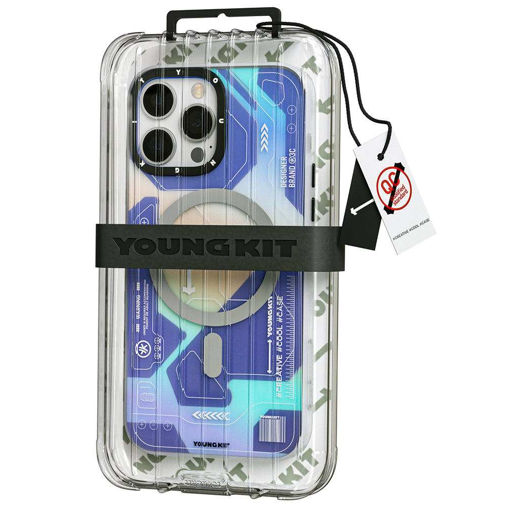 iPhone 13 Pro Max Kılıf M-safe Şarj Özellikli YoungKit Metaverse Serisi Kılıf