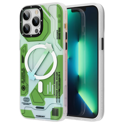 iPhone 13 Pro Max Kılıf M-safe Şarj Özellikli YoungKit Metaverse Serisi Kılıf
