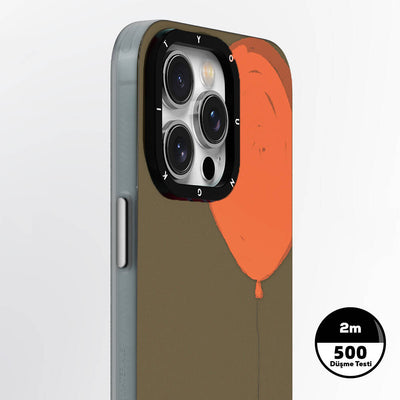 Apple iPhone 13 Pro Max Kılıf Magsafe Şarj Özellikli Youngkit Orange Serisi Flying Balloon Kapak Turuncu