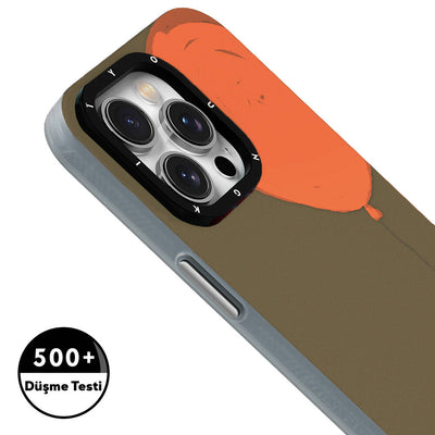 Apple iPhone 13 Pro Max Kılıf Magsafe Şarj Özellikli Youngkit Orange Serisi Flying Balloon Kapak Turuncu