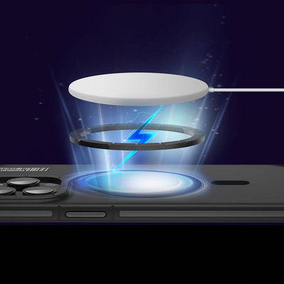 Apple iPhone 13 Pro Max Kılıf Magsafe Şarj Özellikli Youngkit Rock Sand Serisi Kapak Gri