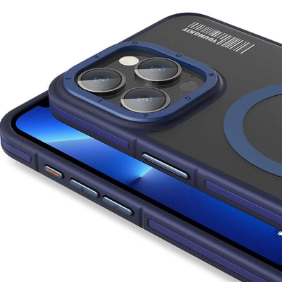 Apple iPhone 13 Pro Max Kılıf Magsafe Şarj Özellikli Youngkit Rock Sand Serisi Kapak Gri