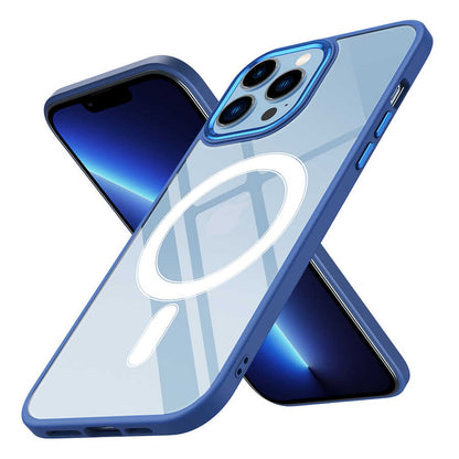 iPhone 13 Pro Max Kılıf Wireless Şarj Özellikli Zore Krom M-safe Silikon Kılıf