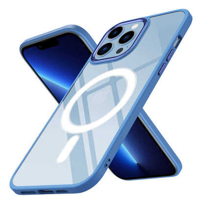 iPhone 13 Pro Max Kılıf Wireless Şarj Özellikli Zore Krom M-safe Silikon Kılıf
