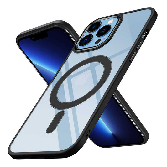 iPhone 13 Pro Max Kılıf Wireless Şarj Özellikli Zore Krom M-safe Silikon Kılıf