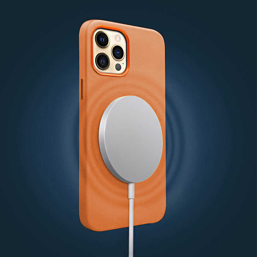 Apple iPhone 13 Pro Max Kılıf Wiwu Magsafe Magnetic Kapak Yeşil