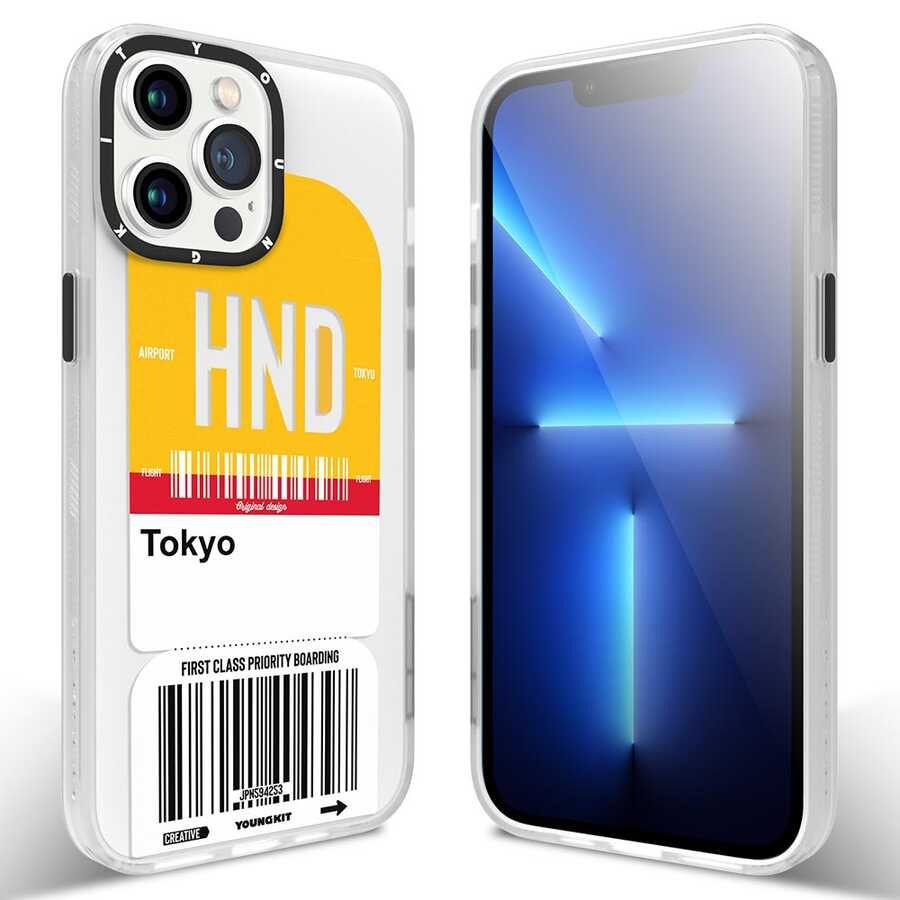 Apple iPhone 13 Pro Max Kılıf YoungKit Any Time Trip Serisi Kapak CL025 Tokyo