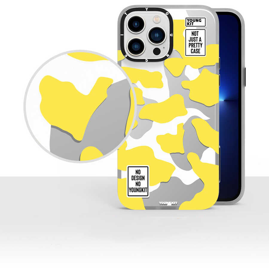 Apple iPhone 13 Pro Max Kılıf YoungKit Kamuflaj Serisi Kapak Yeşil