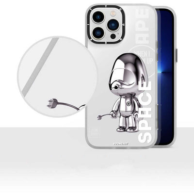 Apple iPhone 13 Pro Max Kılıf YoungKit Klasik Serisi Kapak IP001 Space Ape