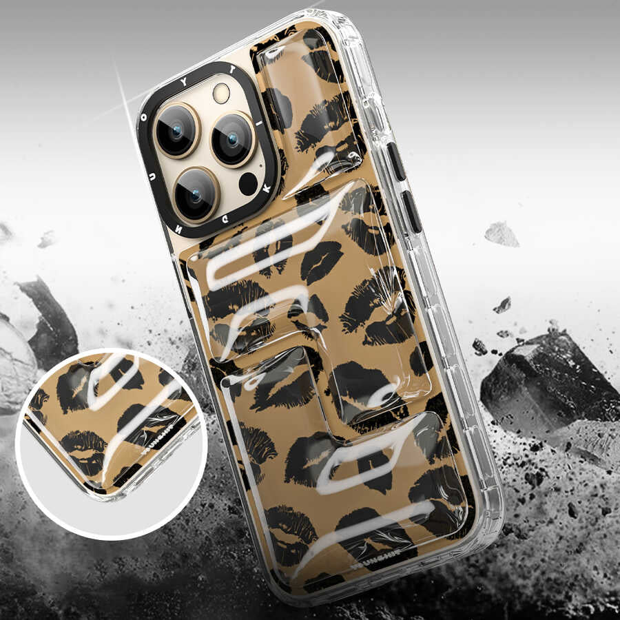 iPhone 13 Pro Max Kılıf YoungKit Leopard Article Serisi Kılıf