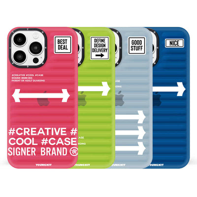 Apple iPhone 13 Pro Max Kılıf YoungKit Luggage FireFly Serisi Kapak Mavi Açık