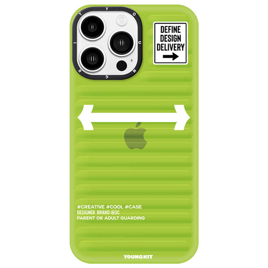 Apple iPhone 13 Pro Max Kılıf YoungKit Luggage FireFly Serisi Kapak Mavi Açık