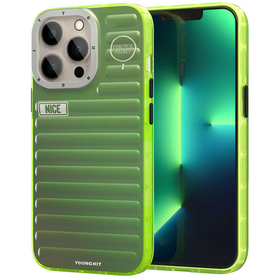 Apple iPhone 13 Pro Max Kılıf YoungKit Plain Coloured Serisi Kapak Gümüş