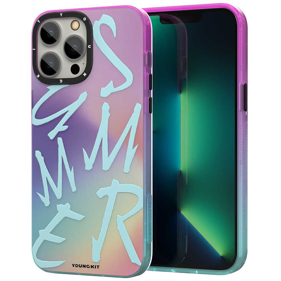 Apple iPhone 13 Pro Max Kılıf YoungKit Summer Serisi Kapak Rose Gold