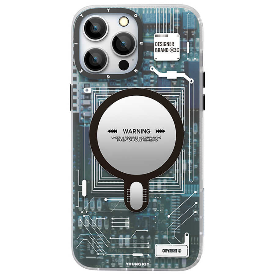 Apple iPhone 13 Pro Max Kılıf YoungKit Technology Serisi Kapak Beyaz