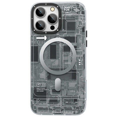 Apple iPhone 13 Pro Max Kılıf YoungKit Technology Serisi Kapak Beyaz