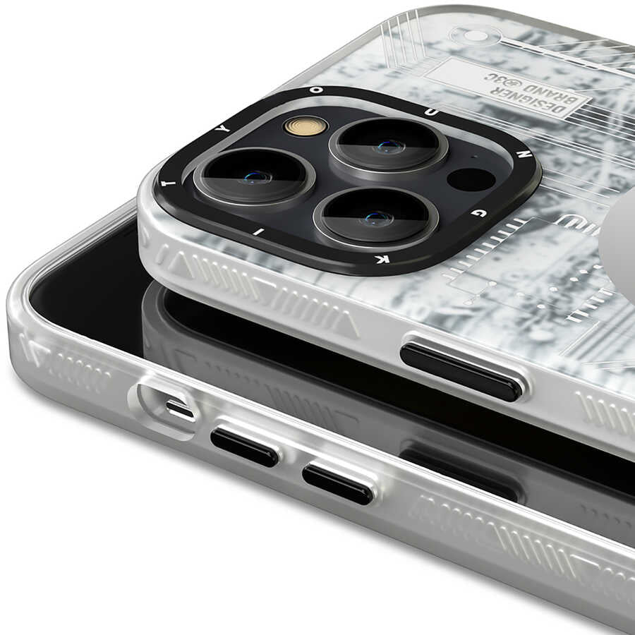 Apple iPhone 13 Pro Max Kılıf YoungKit Technology Serisi Kapak Beyaz